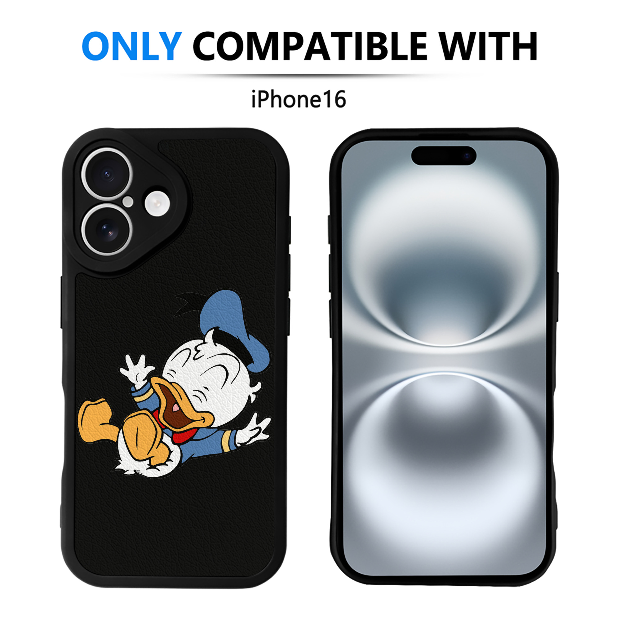 （画像用） ミッキーマウス Mickey Mouse 【iPhone 16シリーズ対応】シリコンスマホケース（レザー調） 材質：シリコン